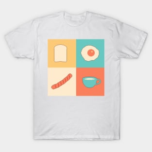 breakfast pixel art retro T-Shirt